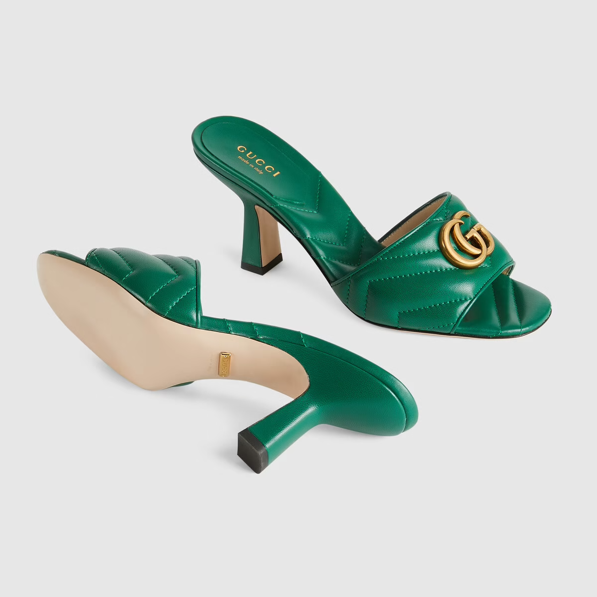  Dép Nữ Gucci Double G Slide Sandal 'Emerald Green' 