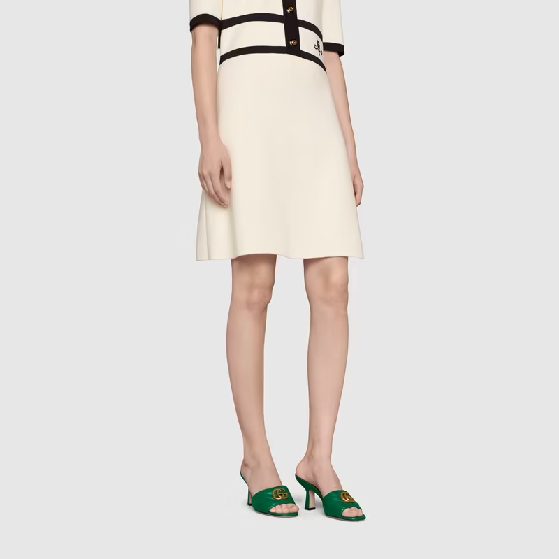  Dép Nữ Gucci Double G Slide Sandal 'Emerald Green' 