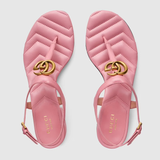  Dép Nữ Gucci Double G Sandal Leather 'Pastel Pink' 