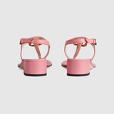 Dép Nữ Gucci Double G Sandal Leather 'Pastel Pink' 