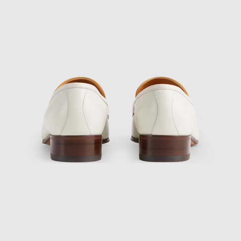  Giày Nam Gucci Loafer Tassel Leather 'White Yellow' 