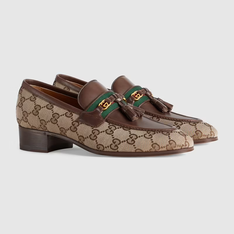  Giày Nữ Gucci GG Loafer Tassel 'Beige' 