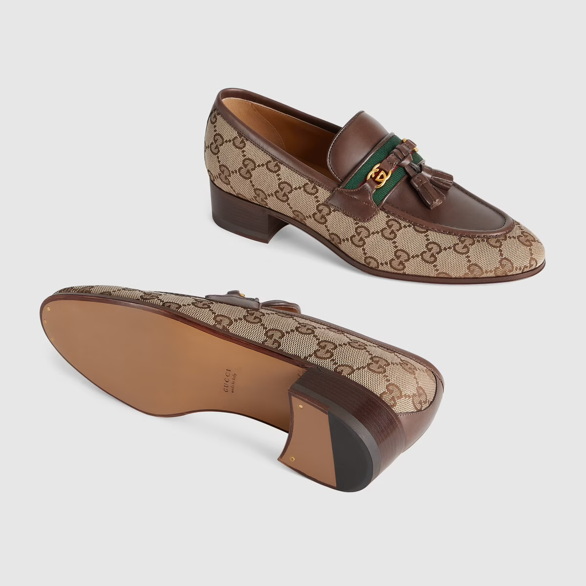  Giày Nữ Gucci GG Loafer Tassel 'Beige' 