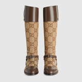  Giày Nam Gucci Knee High Boot With Harness 'Beige' 