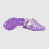  Dép Nữ Gucci Sandal With Double G 'Light Purple Rubber' 