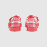 Dép Nữ Gucci Sandal With Double G 'Orange Rubber' 