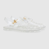  Dép Nữ Gucci Sandal With Double G 'Transparent Rubber' 