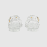  Dép Nữ Gucci Sandal With Double G 'Transparent Rubber' 