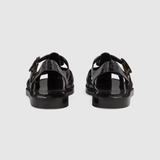  Dép Nữ Gucci Sandal With Double G 'Black Rubber' 