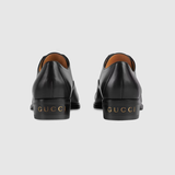  Giày Nữ Gucci Lace Up Leather 'Black' 
