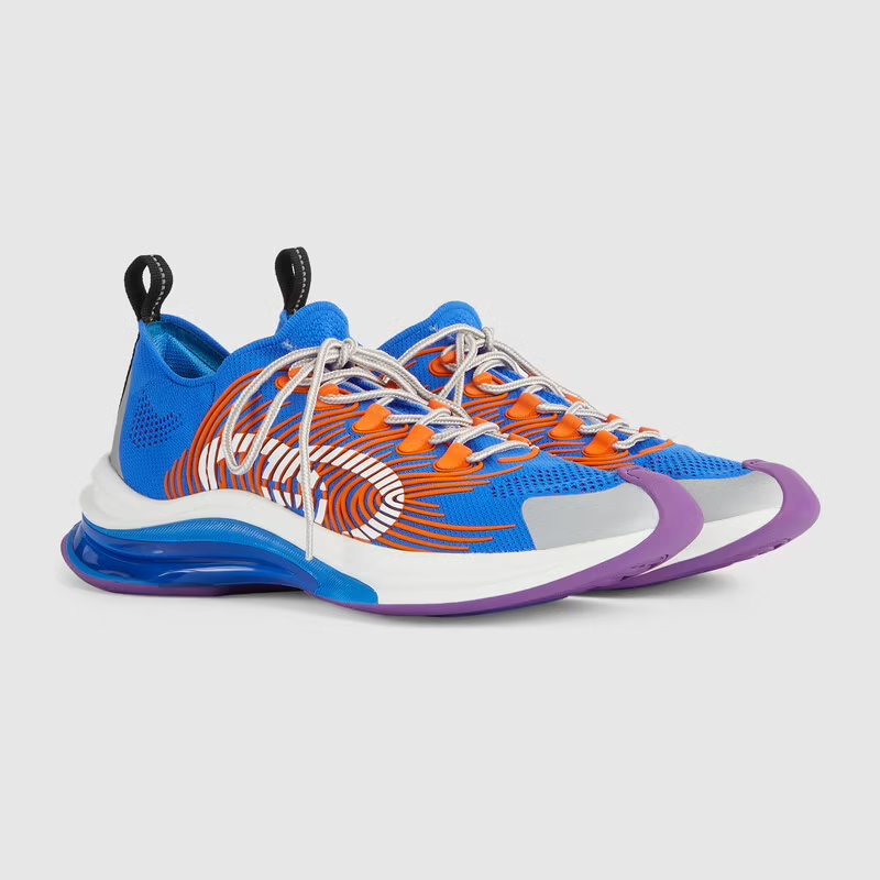  Giày Nam Gucci Run Sneaker Fabric 'Blue' 