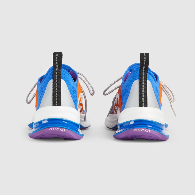  Giày Nam Gucci Run Sneaker Fabric 'Blue' 