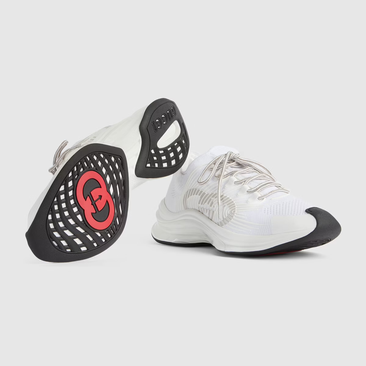  Giày Nam Gucci Run Sneaker Fabric 'White' 