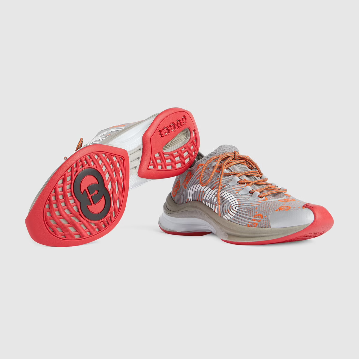  Giày Nam Gucci Run Sneaker Fabric 'Grey' 