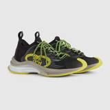  Giày Nam Gucci Run Sneaker Technical Knit Fabric 'Black' 