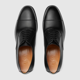  Giày Nam Gucci Lace Up Leather 'Black' 