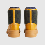  Giày Nam Gucci GG Ankle Boot GG Wool Leather 'Light Brown' 