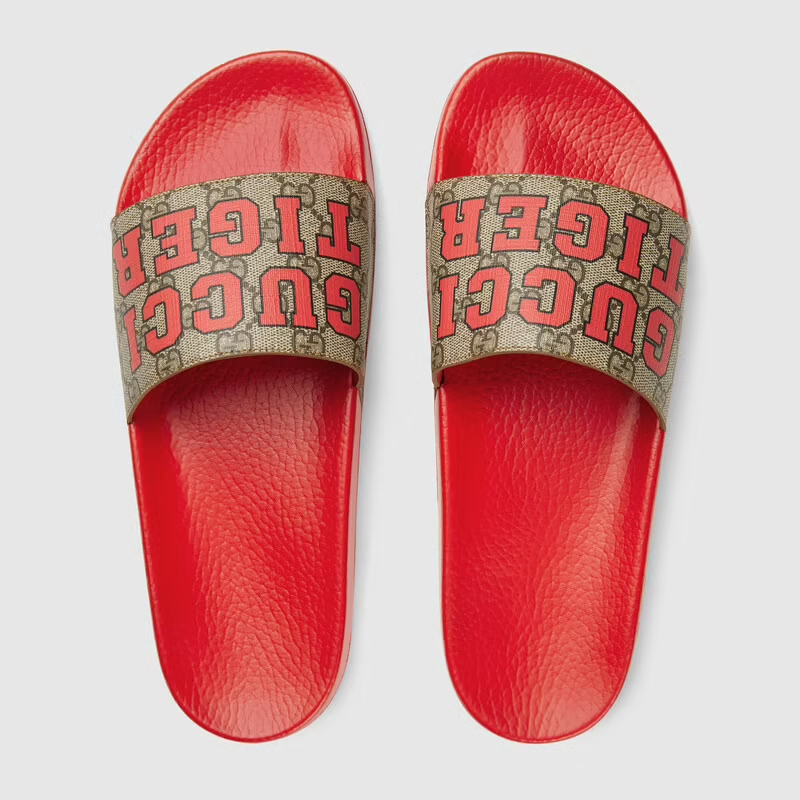 Dép Nam Gucci Tiger Slide Sandal 'Red Rubber Beige' 687612-Uth00-9749 –  Luxity