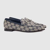  Giày Nữ Gucci Jordaan GG Loafer 'Beige Blue' 