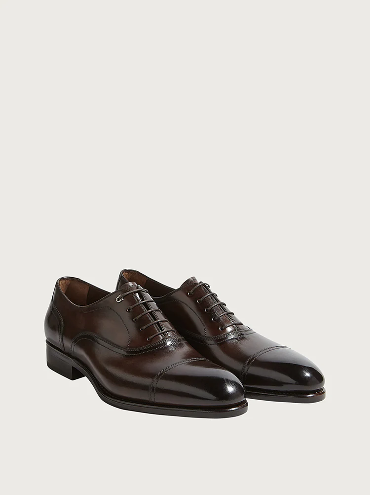  Giày Salvatore Ferragamo Nam Gancini Oxford 'Brown' 