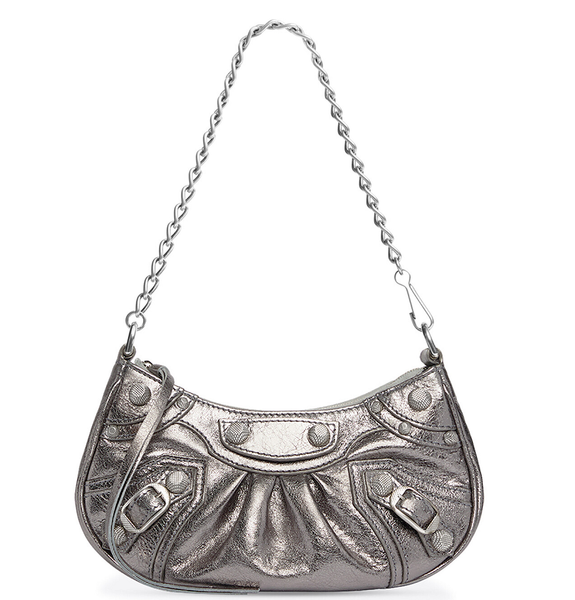  Túi Nữ Balenciaga Le Cagole Mini Braided-handle 'Silver' 