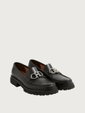  Giày Salvatore Ferragamo Nam Loafer With Gancini Ornament 'Black' 