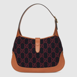  Túi Nữ Gucci Jackie 1961 GG Wool Fabric 'Blue Red' ‎ 