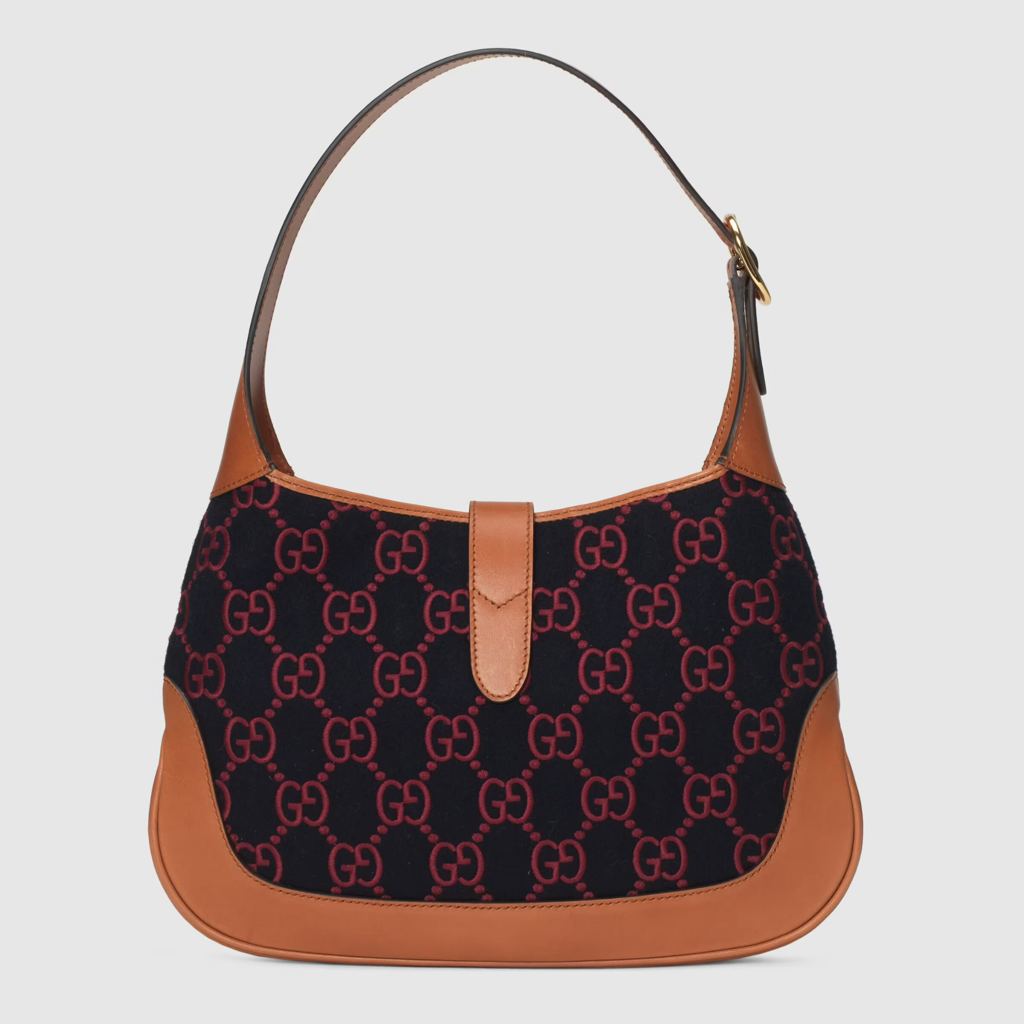  Túi Nữ Gucci Jackie 1961 GG Wool Fabric 'Blue Red' ‎ 