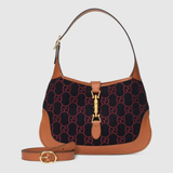  Túi Nữ Gucci Jackie 1961 GG Wool Fabric 'Blue Red' ‎ 