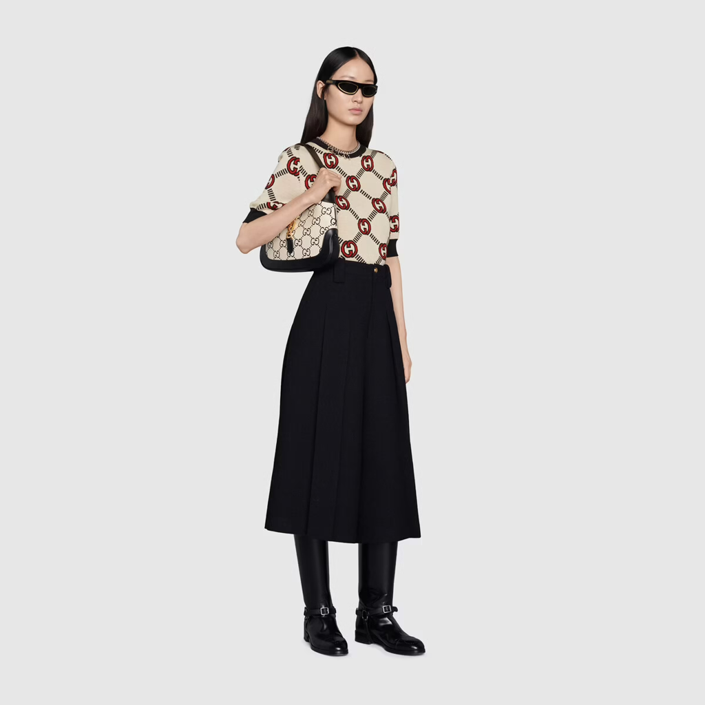  Túi Nữ Gucci Jackie 1961 GG 'Black White' ‎ 