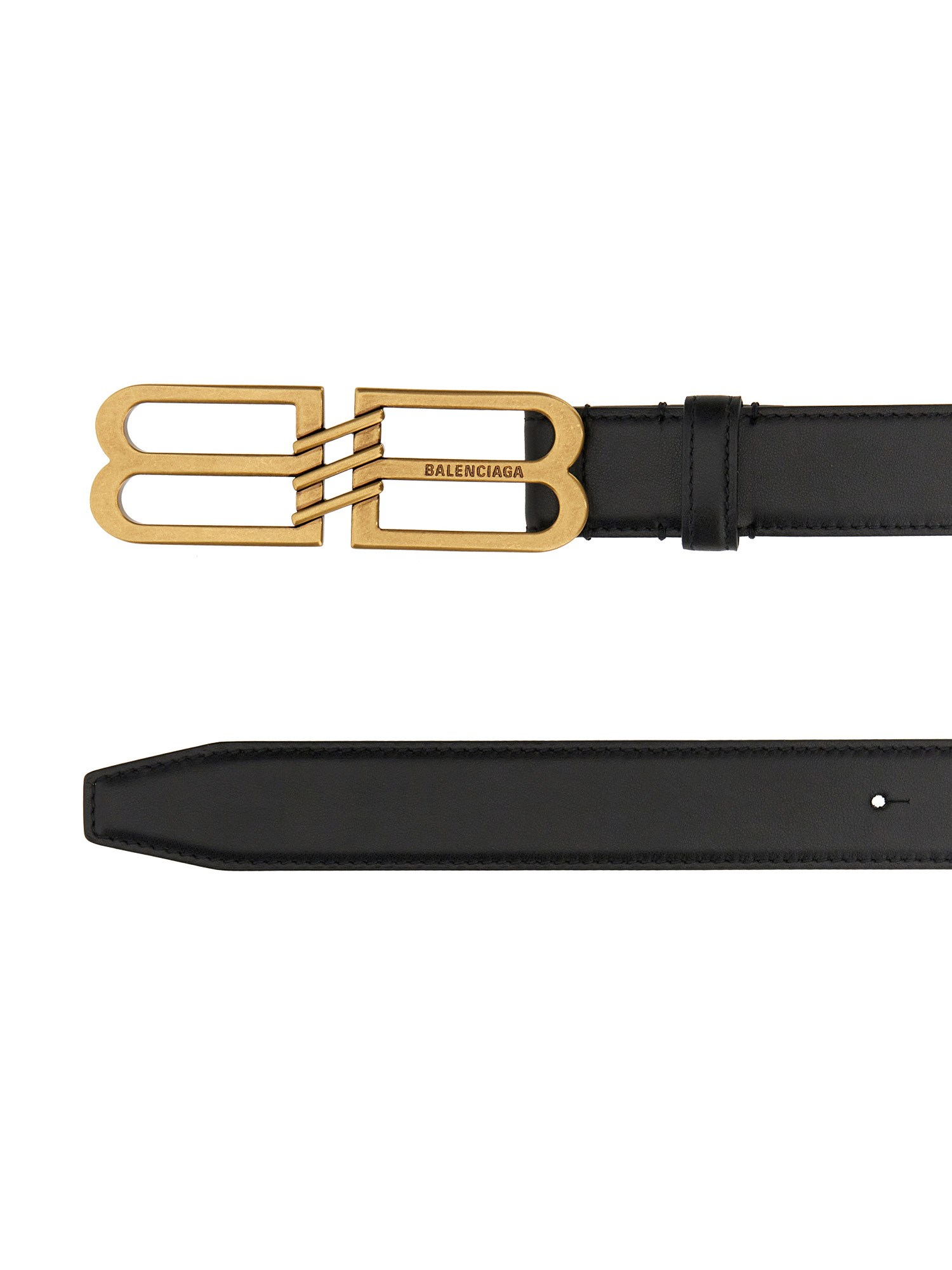  Thắt Lưng Nam Balenciaga Signature Leather 'Black' 