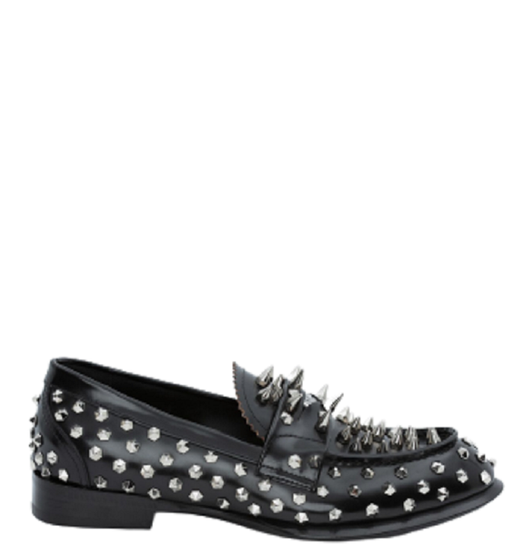  Giày Nam Alexander McQueen Silver Stud Loafer 'Black Silver' 