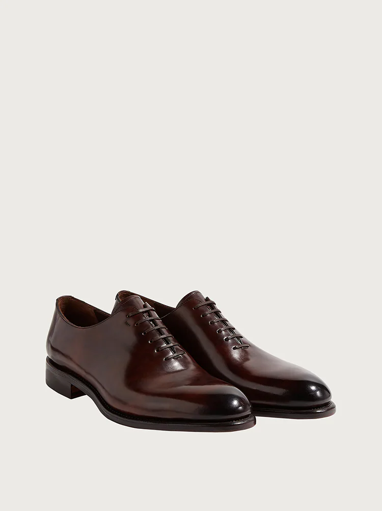  Giày Salvatore Ferragamo Nam Plain Toe Oxford Testa Di Moro 'Brown' 