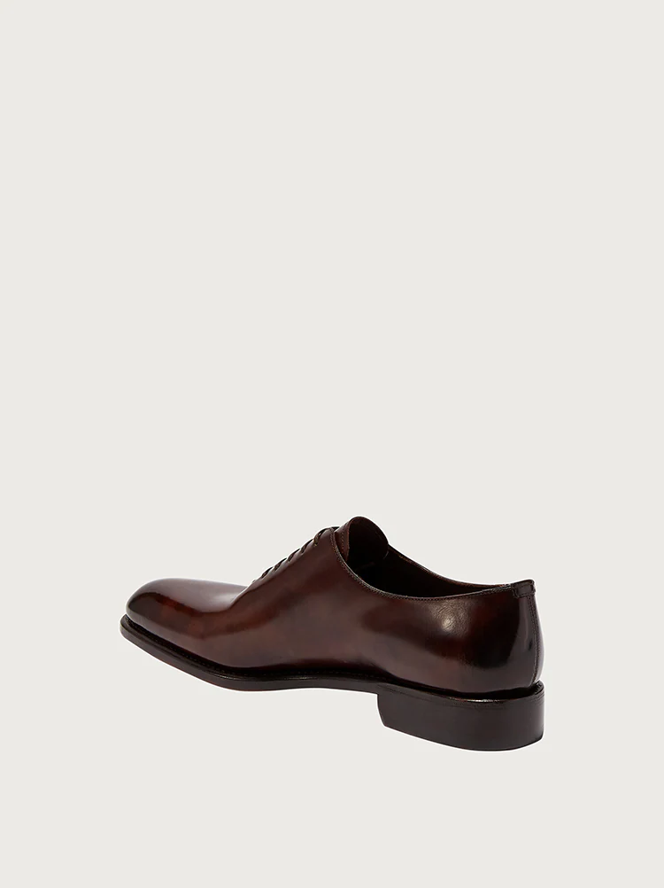  Giày Salvatore Ferragamo Nam Plain Toe Oxford Testa Di Moro 'Brown' 