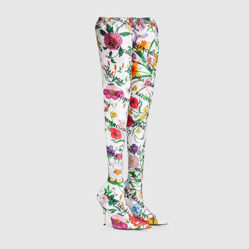  Giày Nữ Gucci The Hacker Project Knife Boots Balenciaga Flora Print 'Black Jersey' 