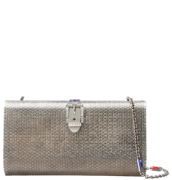  Túi Nữ Gucci Small Shoulder Bag With Crystal Buckle 'Silver' 
