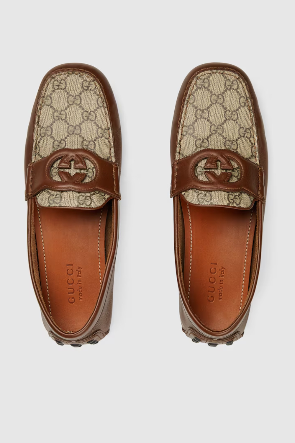  Giày Nam Gucci Interlocking G Driver 'Brown' 