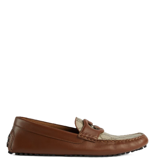  Giày Nam Gucci Interlocking G Driver 'Brown' 