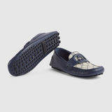  Giày Nam Gucci Interlocking G Driver 'Dark Blue' 