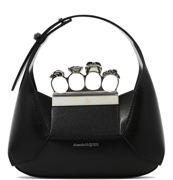  Túi Nữ Alexander McQueen Jewelled Hobo Mini Bag 'Black' 