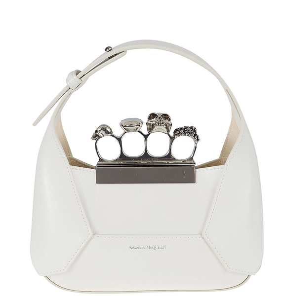  Túi Nữ Alexander McQueen The Jewelled Hobo Mini Bag 'Ivory' 