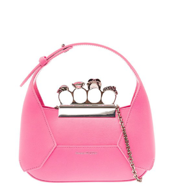  Túi Nữ Alexander McQueen The Jewelled Hobo Mini Bag 'Pink' 