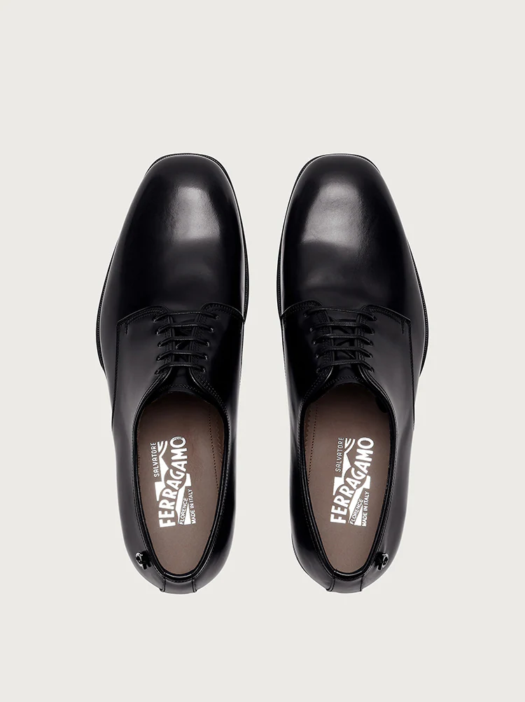  Giày Salvatore Ferragamo Nam Gancini Derby Taupe 'Black' 