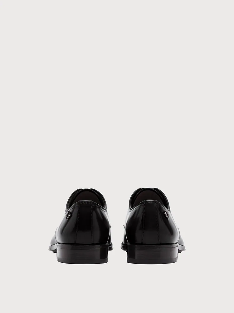  Giày Salvatore Ferragamo Nam Gancini Derby Taupe 'Black' 