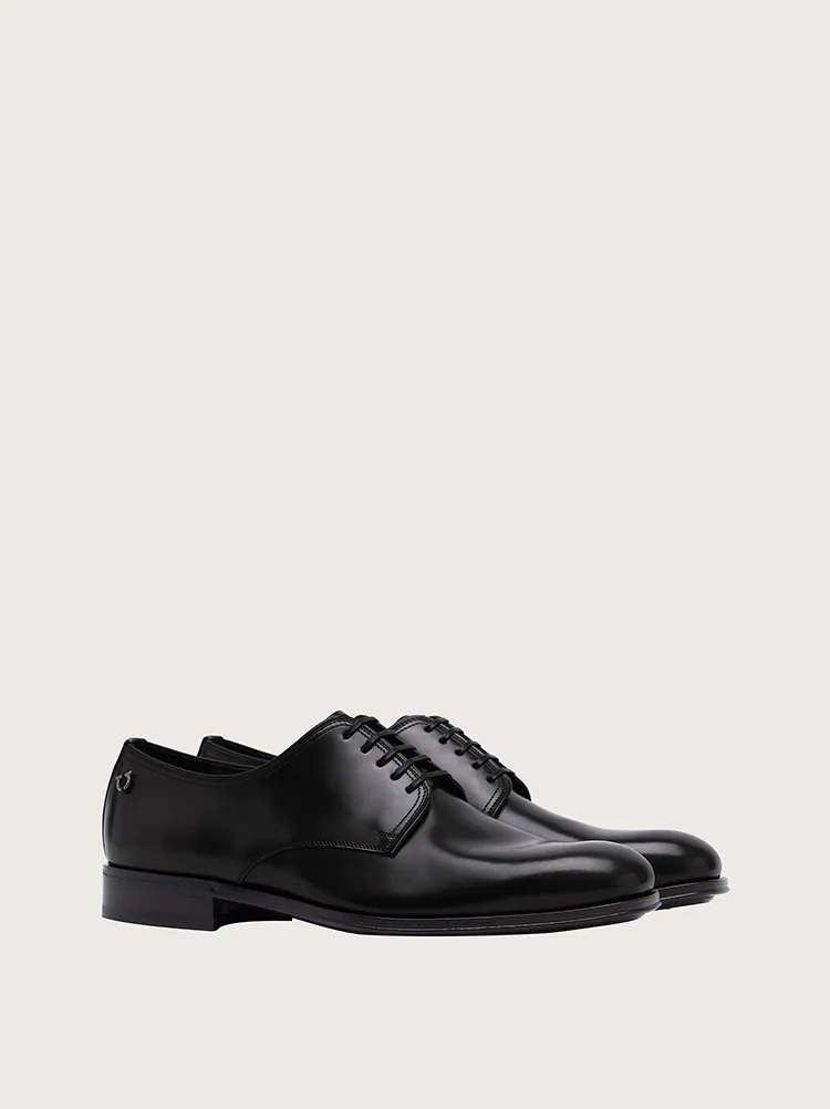  Giày Salvatore Ferragamo Nam Gancini Derby Taupe 'Black' 