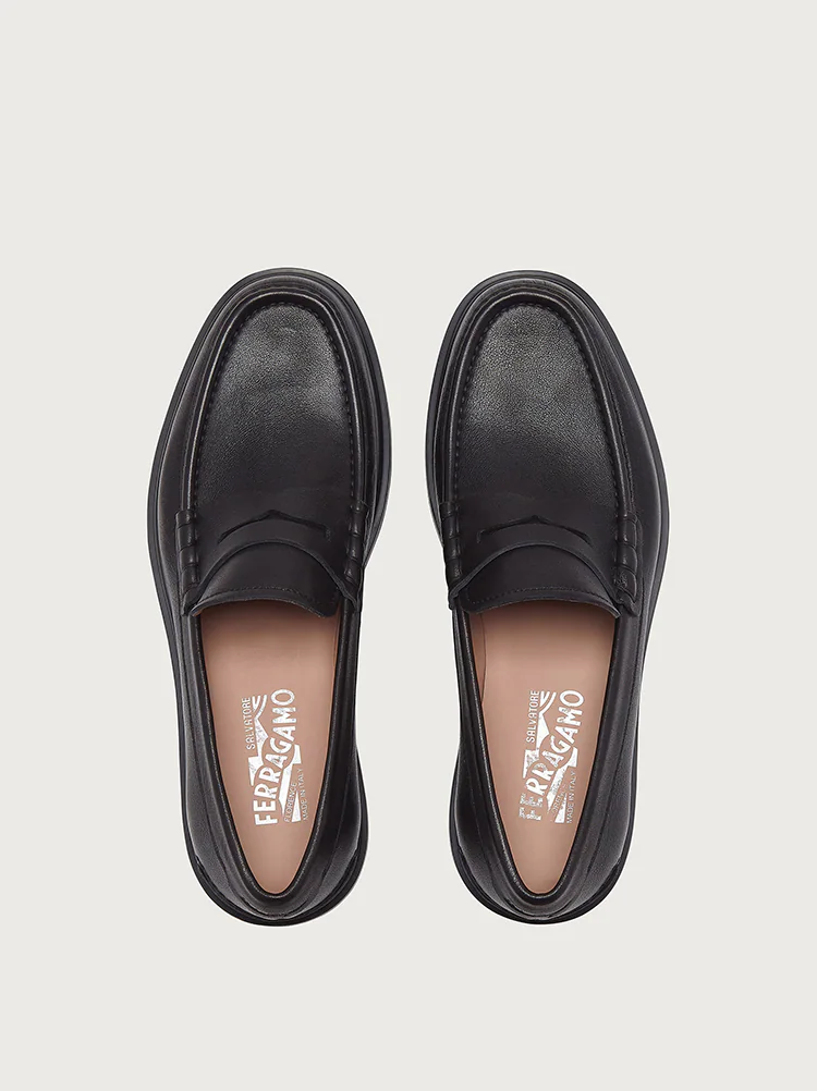  Giày Salvatore Ferragamo Nam Penny Loafer 'Black' 