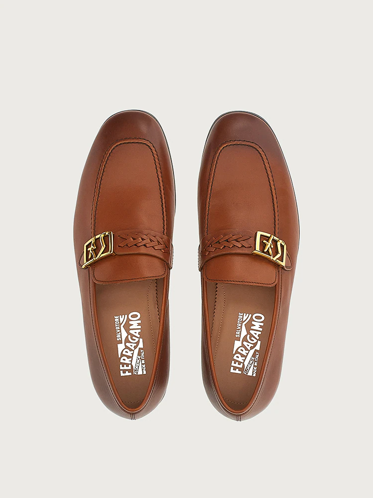  Giày Salvatore Ferragamo Nam Loafer With SF Ornament 'Vicuna' 