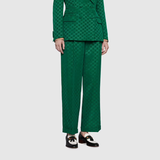  Giày Nữ Gucci Loafer With Web Interlocking G Leather 'White Black' 