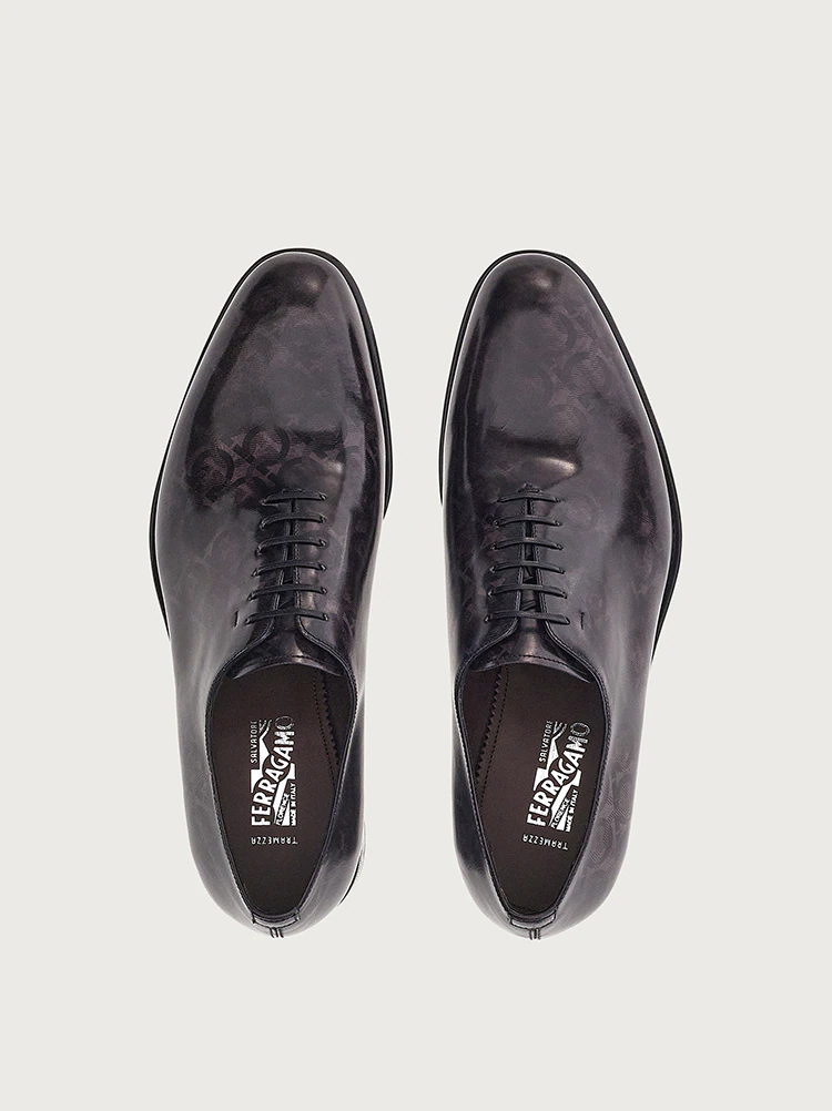  Giày Salvatore Ferragamo Nam Oxford Shoes 'Steel Black' 