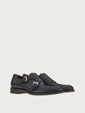  Giày Salvatore Ferragamo Nam Double Monkstrap 'Black' 